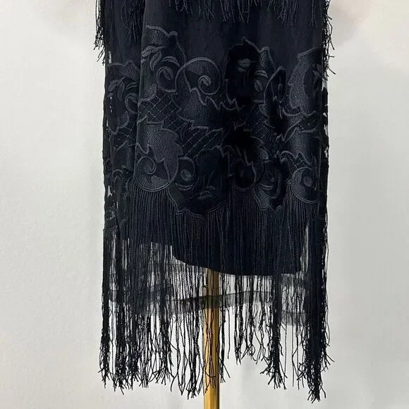 anthropologie black fringe dress Gil Rodriguez main image 1
